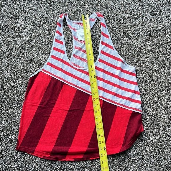 Free People Red and White‎ Striped Tank Top - Picture 3 of 11
